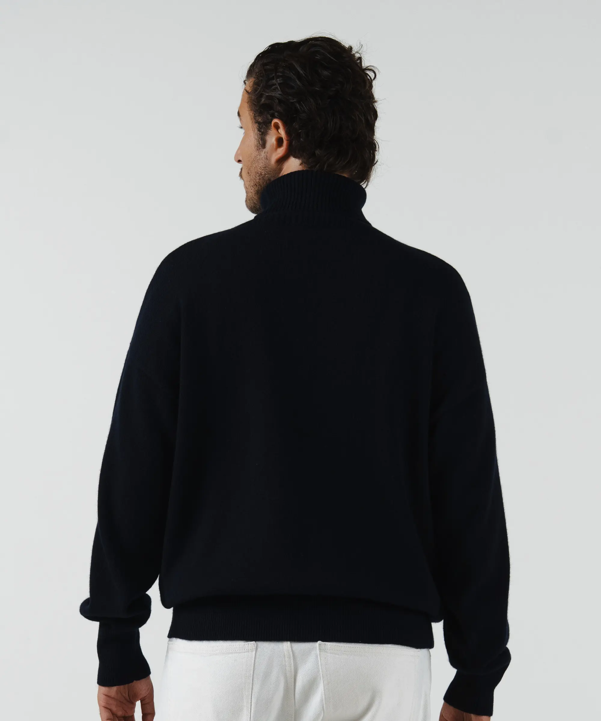 Volta Turtleneck, Navy - Casa Nodale