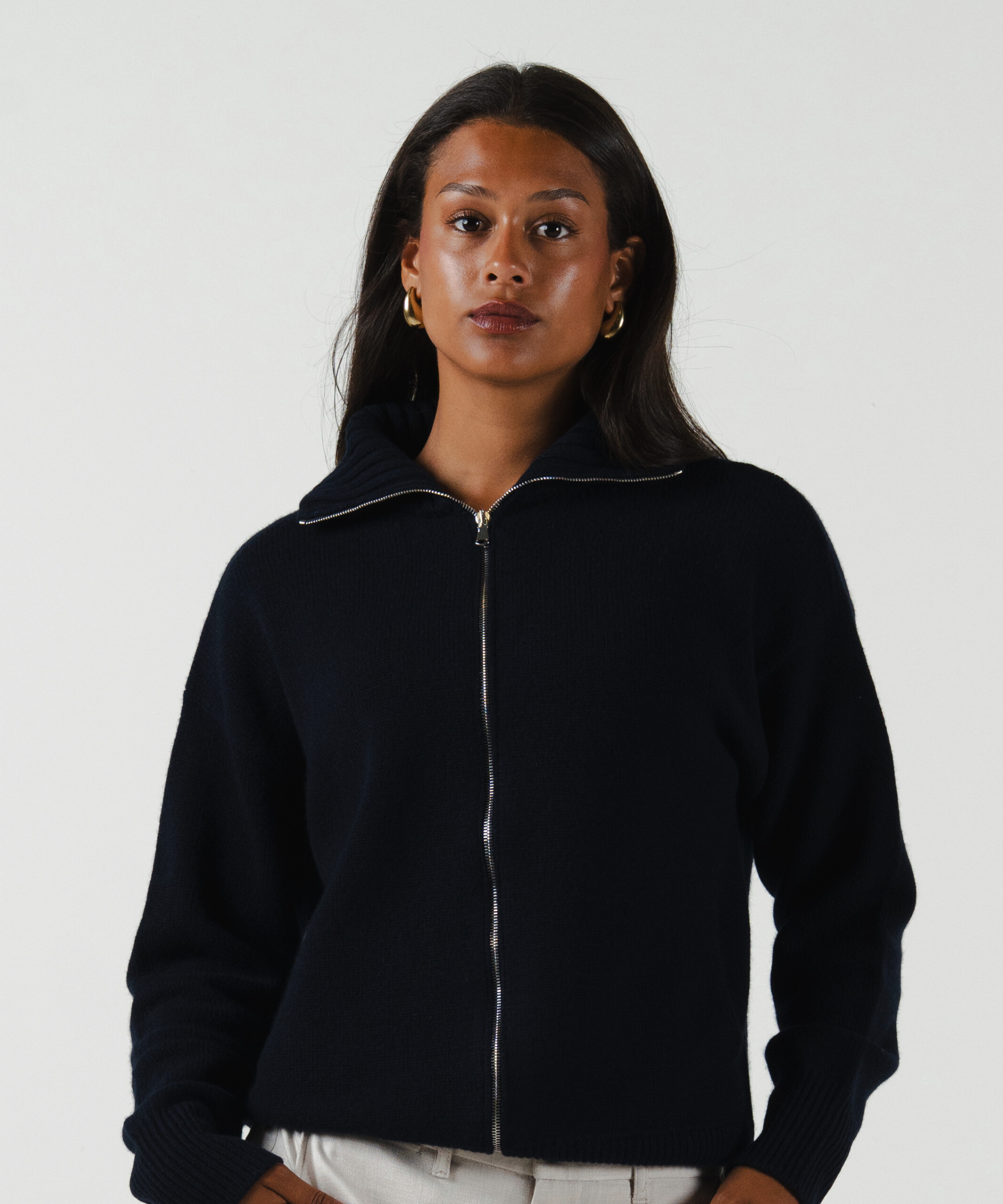unisex Cardigan blue Navy merino wool cashmere Casa Nodale