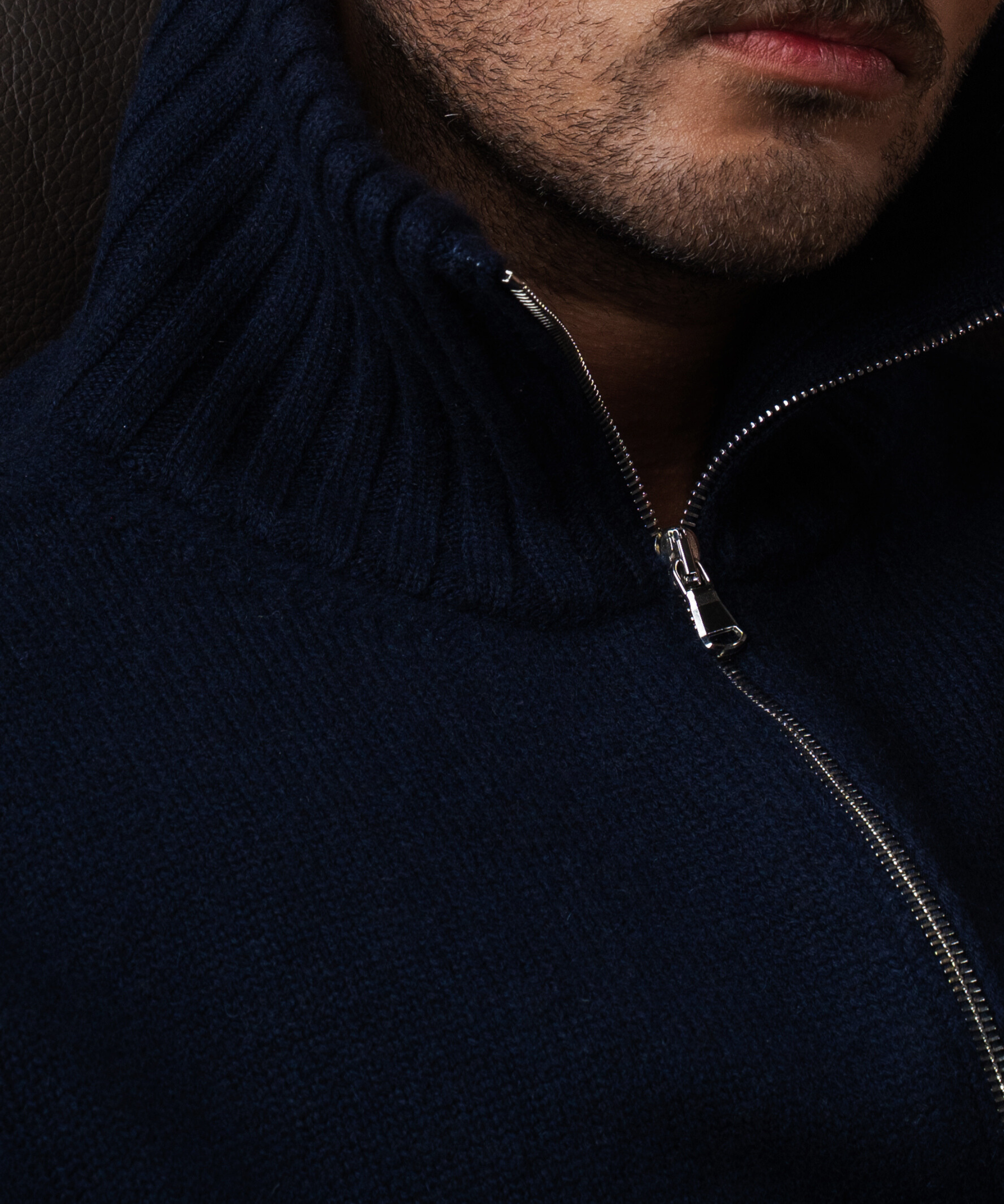 unisex Cardigan blue Navy merino wool cashmere Casa Nodale