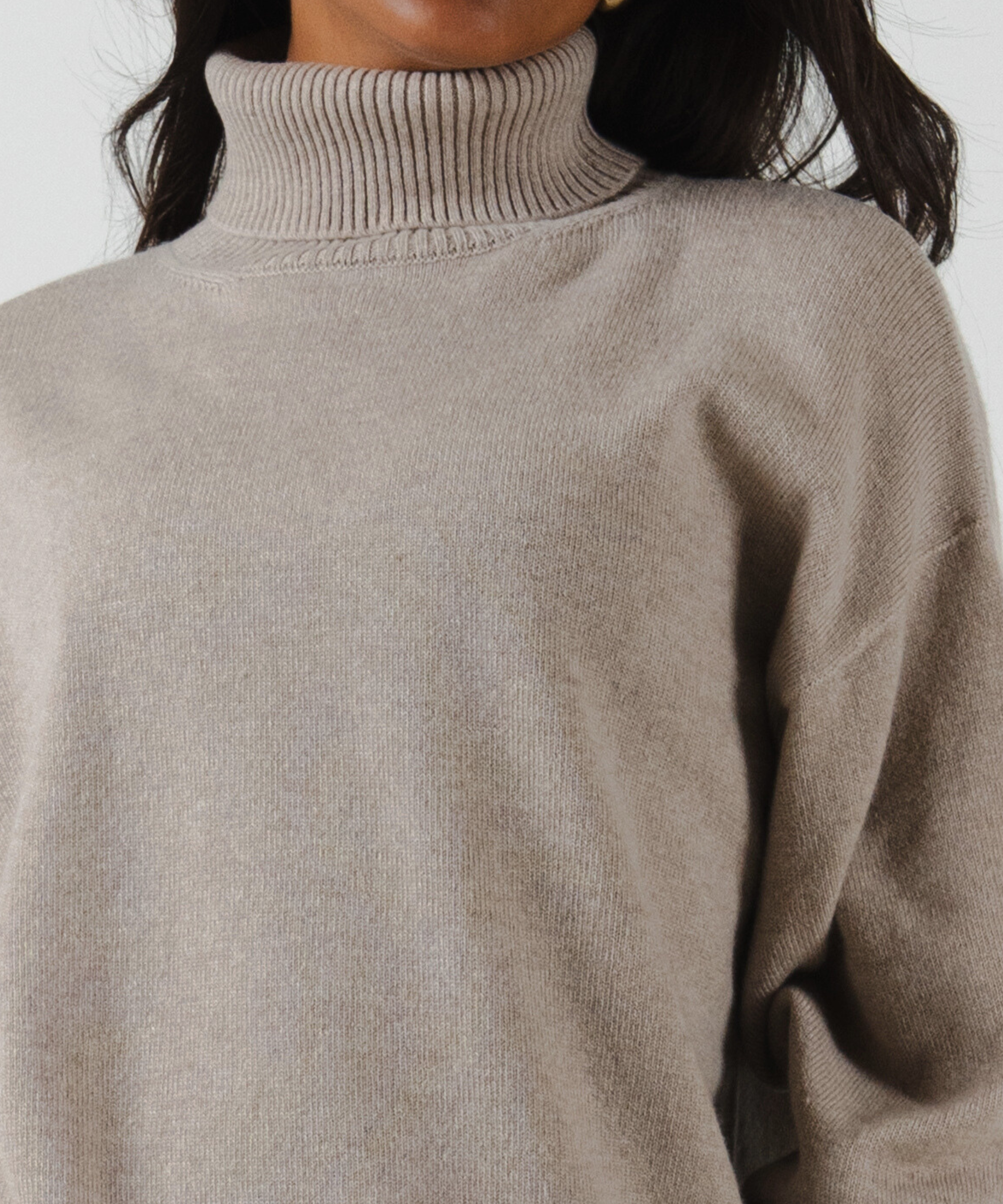 unisex turtleneck beige merino wool cashmere Casa Nodale