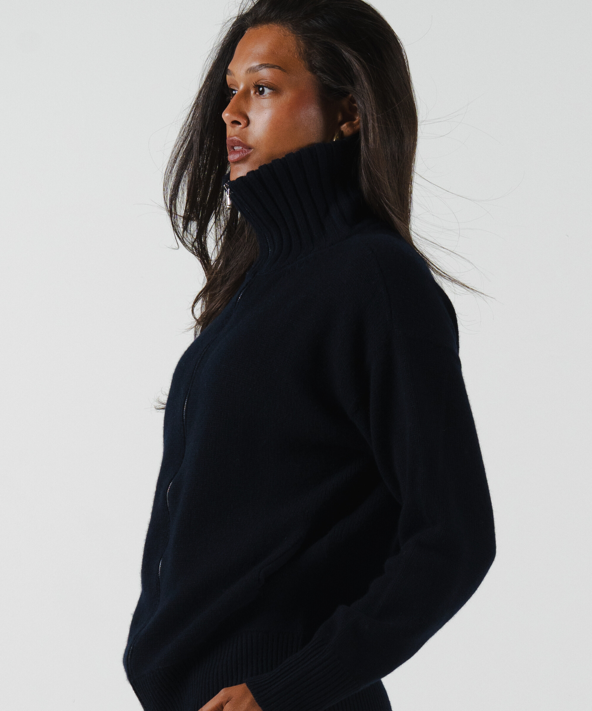 unisex Cardigan blue Navy merino wool cashmere Casa Nodale