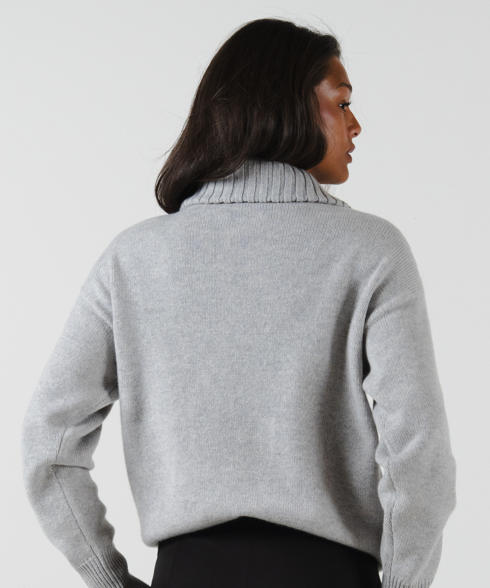 unisex Cardigan light grey merino wool cashmere Casa Nodale