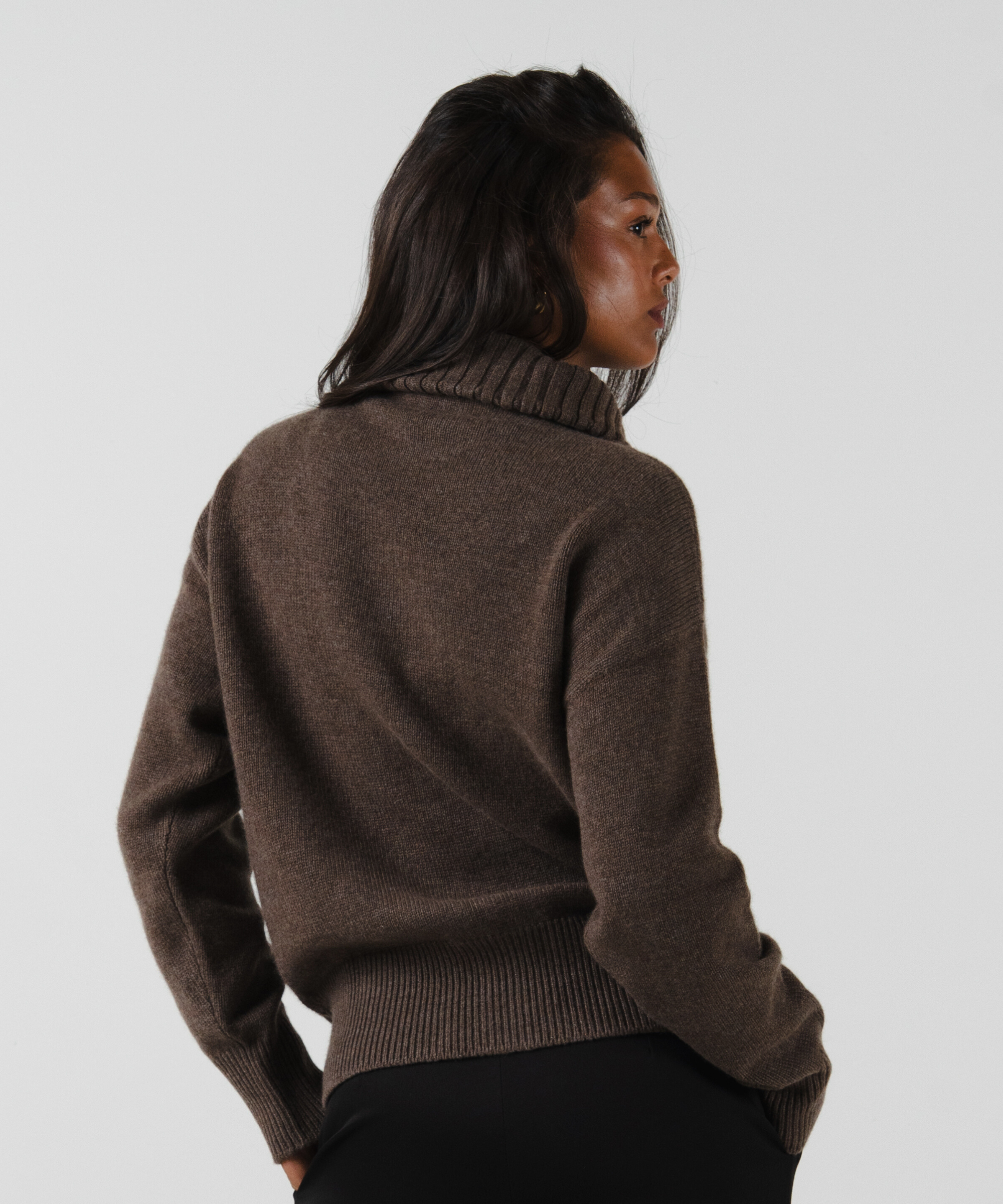 unisex Cardigan brown merino wool cashmere Casa Nodale