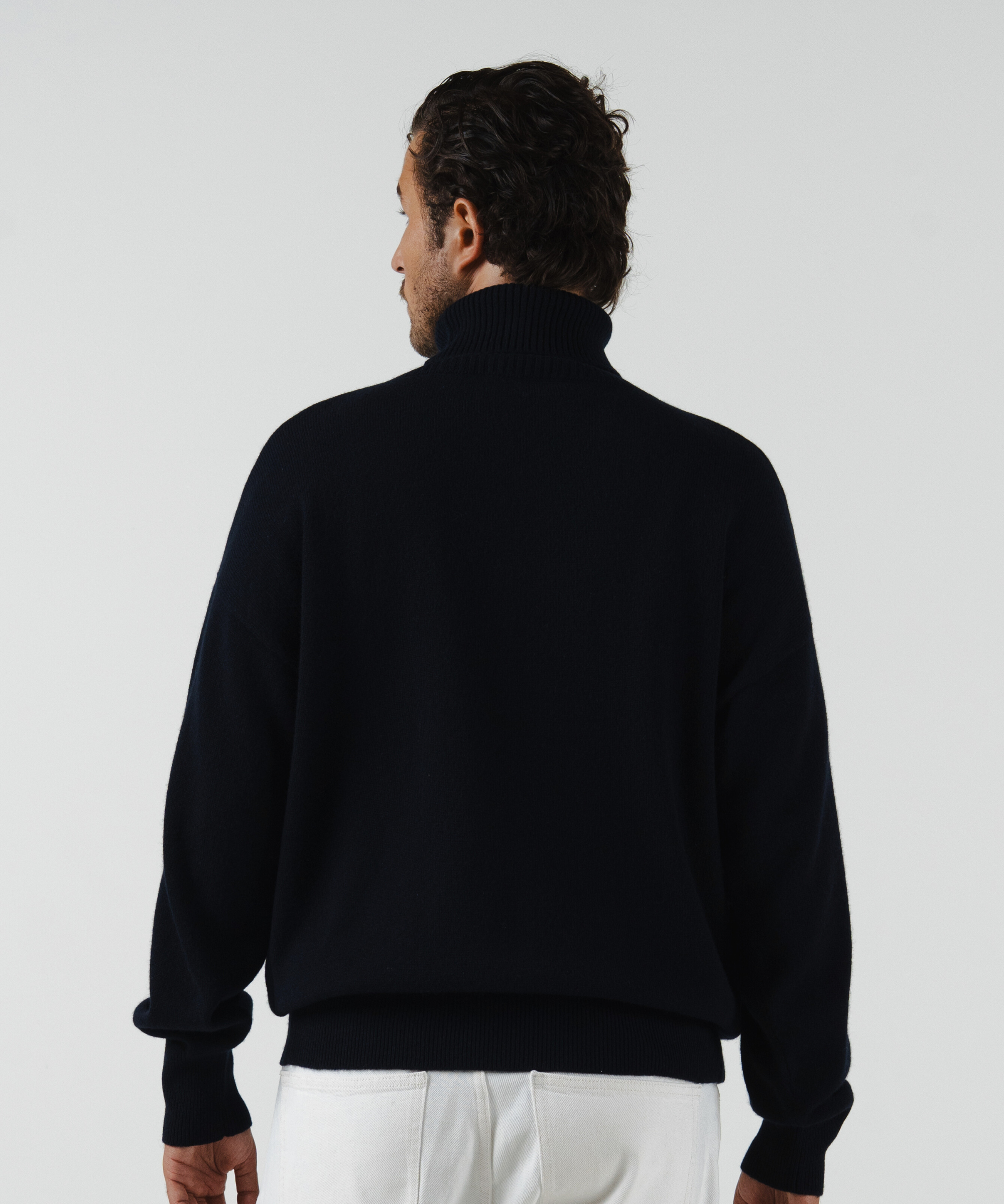 Volta Turtleneck, Navy - Casa Nodale