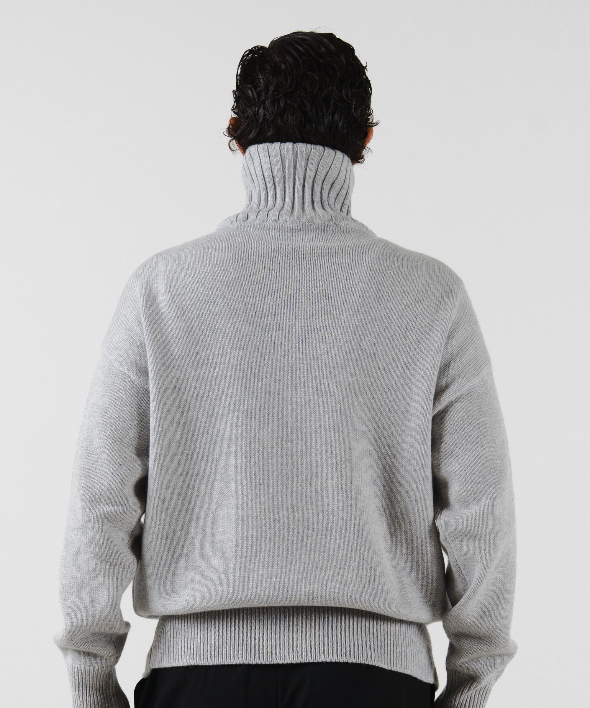 unisex Cardigan light grey merino wool cashmere Casa Nodale