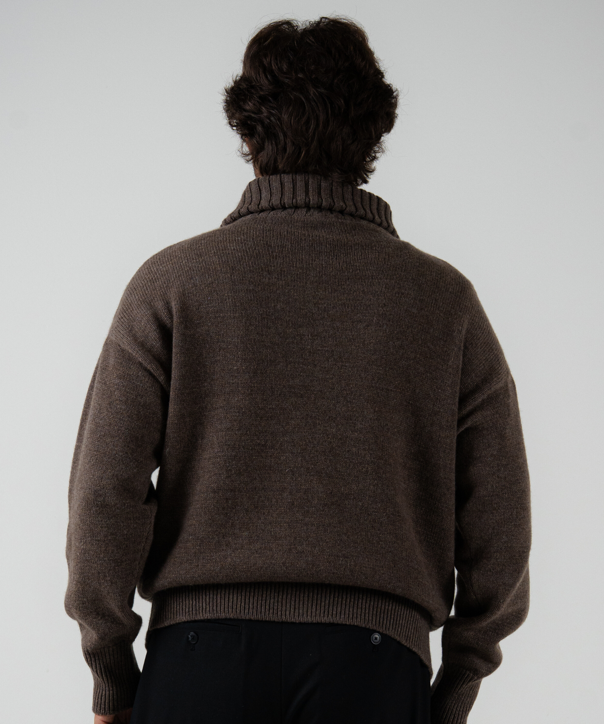 unisex Cardigan brown merino wool cashmere Casa Nodale